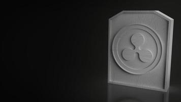 The ripple gravestone for business content 3d rendering photo