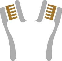 Tooth Paste on Brush Icon Style vector