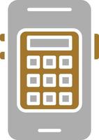 Mobile Calculator Icon Style vector