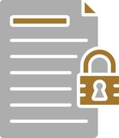 Document Locked Icon Style vector