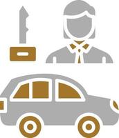 Car Saleswoman Icon Style vector