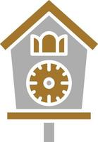 estilo de icono de reloj de cuco vector