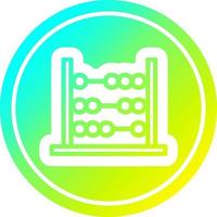 traditional abacus in cold gradient spectrum vector