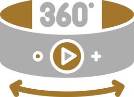 360 Degree Video Icon Style vector