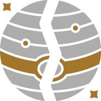Planet Destoryed Icon Style vector
