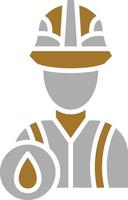 Oil Worker Icon Style vector