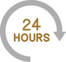 24 Hours Icon Style vector