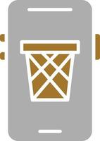 Mobile Bin Icon Style vector