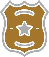 estilo de icono de placa de policía vector