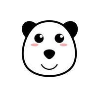 Cute baby panda. Baby panda face. Logo of baby panda. vector