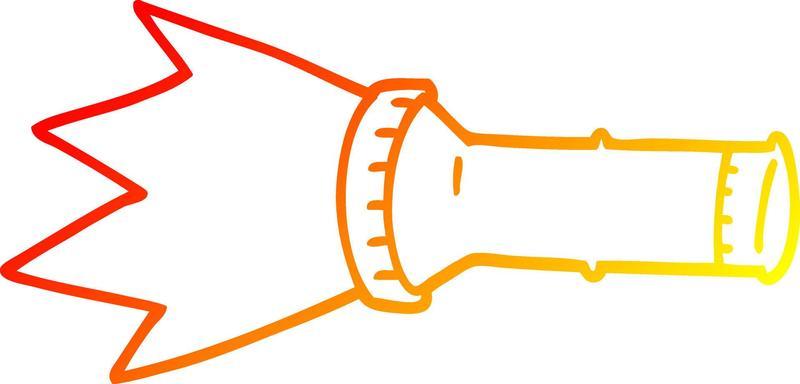 warm gradient line drawing cartoon electric torch