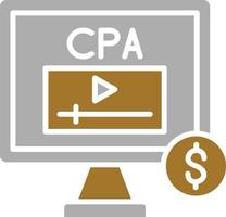 estilo de icono de cpa vector