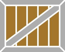 Wooden Box Icon Style vector