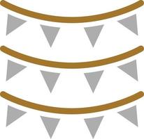 New Year Flags Icon Style vector