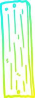 cold gradient line drawing cartoon plank vector