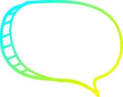 cold gradient line drawing cartoon speech bubble vector