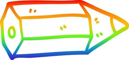 rainbow gradient line drawing cartoon pencil vector