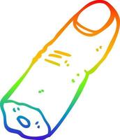 rainbow gradient line drawing cartoon severed finger vector