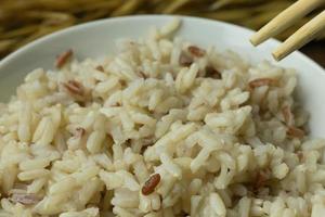 Cooked  Jasmine Rice Brown Rice photo