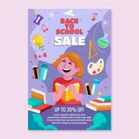 Happy Children to Back to School Poster vector