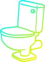 cold gradient line drawing cartoon golden toilet vector