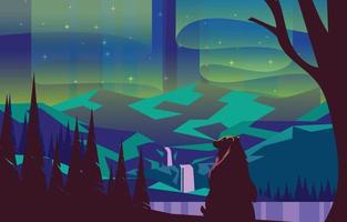The Northern Light and The Bear vector