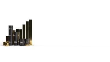 tank oil and chart 3d rendering for petrol content. photo