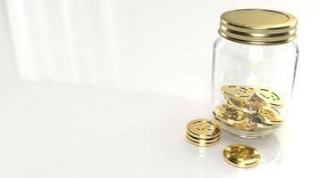 jar  and gold coins 3d rendering for business concept. photo