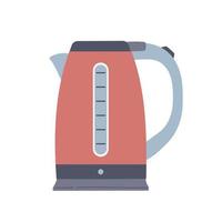 Electric kettle in flat design style isolated on white vector illustration