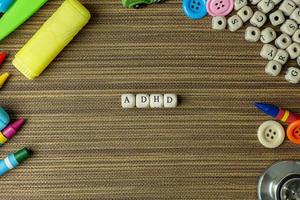 adhd para el concepto de conciencia de salud mental. foto