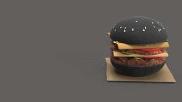 Hamberger  fast food  for food concept 3d rendering. photo