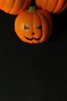 The halloween pumpkin jack in black holiday background image. photo