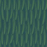 Seamless pattern of tropical leaves on green background. vector