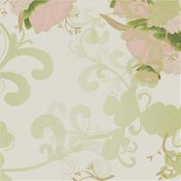 Wedding style scrapbooking paper with flowers vector