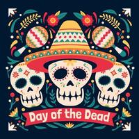 Calavera Sugar Skull Concept vector