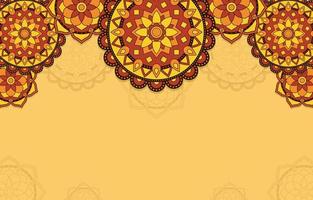 Rangoli Yellow Background vector