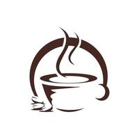 Simple Coffee shop logo vintage style design vector