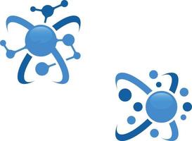 Set of atom icon symbol vector image design template