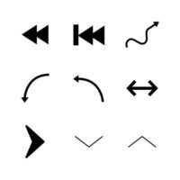 Set of black vector arrows. Arrow icon. Arrow vector icon. Arrow. Arrows vector collection