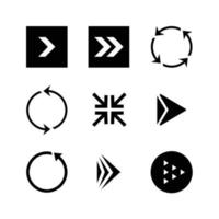 Set of black vector arrows. Arrow icon. Arrow vector icon. Arrow. Arrows vector collection