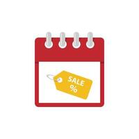 Calendar final sale icon. Isometric of calendar final sale vector icon for web design isolated on white background