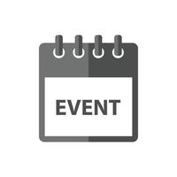 Event calendar icon vector in modern flat style for web