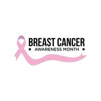 Awareness month ribbon cancer. Breast cancer awareness vector illustration