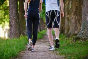 Young couple jogging photo