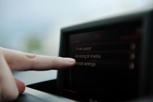 man using car navigation photo