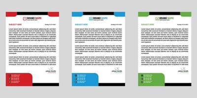 Letterhead Modern Corporate Business Letterhead template design vector