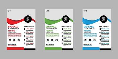 Corporate business multipurpose flyer design vector