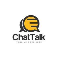 vector de diseño de logotipo de comunicación de chat