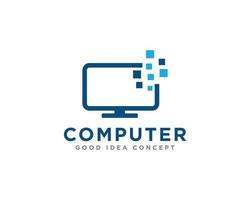 Computer Technology Logo Icon Design Vector