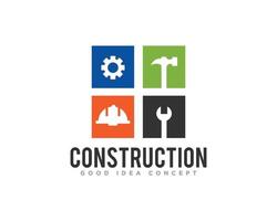 vector de diseño de icono de logotipo de edificio de construcción